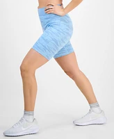 Id Ideology Women's Printed Seamless Bike Shorts, Exclusively at Macy's