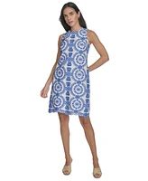 Jessica Howard Petite Embroidered Sleeveless Dress