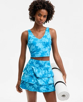 Id Ideology Women's Abstract Print V-Neck Cropped Tank Top, Exclusively at Macy's