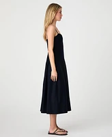 French Connection Women's Sateen Pleated Midi Dress