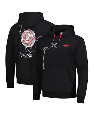 Adidas Men's Black Ajax Culture Wear Graphic Pullover Hoodie