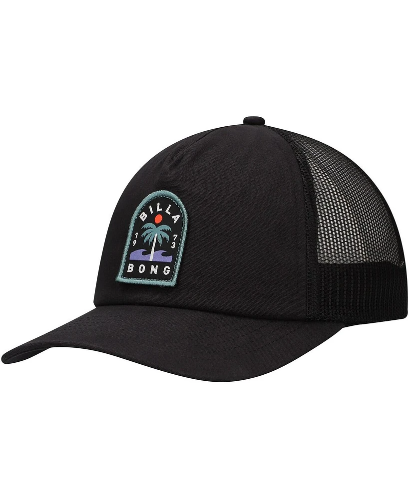 Billabong Men's Black Lounge Unstructured Trucker Adjustable Hat