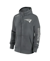 Nike Men's Gray New England Patriots Statement Performance Full-Zip Hoodie Jacket