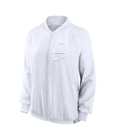 Nike Women's White Arizona Wildcats Raglan Full-Zip Bomber Jacket