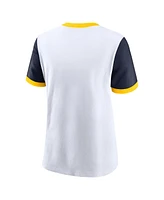 Nike Women's White Michigan Wolverines Legacy Fundamental Expression Tri-Blend T-Shirt