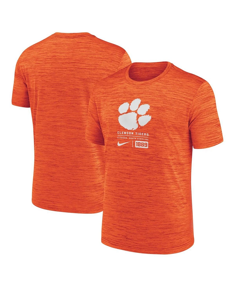 Nike Men's Orange Clemson Tigers Campus Center Block Velocity Performance T-Shirt