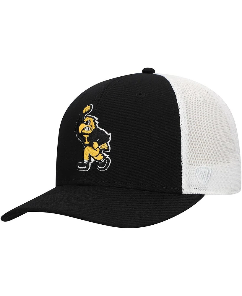 Top of the World Men's Black Iowa Hawkeyes Two-Tone Adjustable Hat