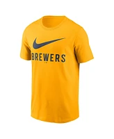 Nike Men's Gold Milwaukee Brewers Swoosh T-Shirt