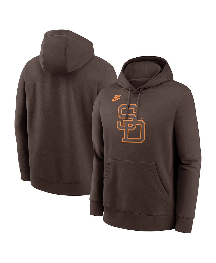 Nike Men's Brown San Diego Padres Cooperstown Collection Logo Club Pullover Hoodie