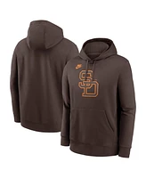 Nike Men's Brown San Diego Padres Cooperstown Collection Logo Club Pullover Hoodie