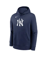Nike Men's Navy New York Yankees Logo Club Fleece Pullover Hoodie