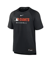 Nike Men's Black San Francisco Giants Authentic Collection Pregame Raglan Performance T-Shirt