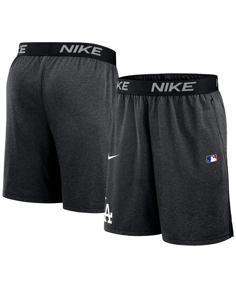 Nike Men's Black Los Angeles Dodgers Authentic Collection Performance Knit Shorts
