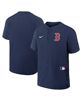 Nike Men's Navy Boston Red Sox Authentic Collection Raglan Short Sleeve Windshirt