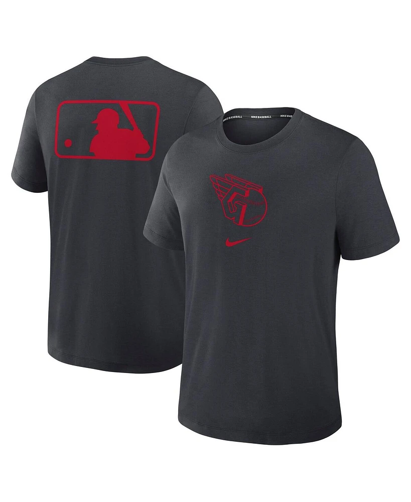 Nike Men's Navy Cleveland Guardians Authentic Collection Early Work Tri-Blend Performance T-Shirt