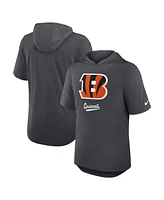 Nike Men's Anthracite Cincinnati Bengals Tri-Blend Performance Hoodie T-Shirt