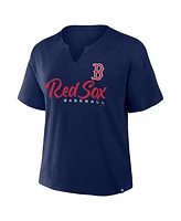 Fanatics Women's Navy Boston Red Sox Fan Fave Stadium Slub T-Shirt