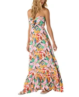O'Neill Juniors' Isadora Printed Strapless Maxi Dress