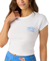 O'Neill Juniors' Beach Club Cotton Logo Cropped T-Shirt