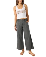 O'Neill Juniors' Flora Cotton Graphic Cropped Tank Top