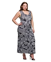 24seven Comfort Apparel Plus Razorback Tank Casual Maxi Dress
