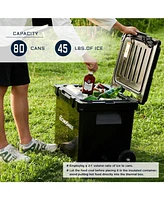 EchoSmile Insulated Portable Cooler 14-45 Qt, Rotomolded Cooler with Sealing Ring, 5 Days Ice Cooler, Lightweight Ice Chest Box, Hard Cooler for Bbq,