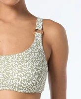 Michael Kors Women's Printed Scoop-Neck Bikini Top