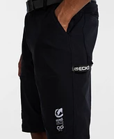 Ecko Unltd Men's Keep Tabs On Belted Cargo Shorts