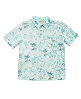 Guess Big Boys Printed Slub Linen Button Down Shirt