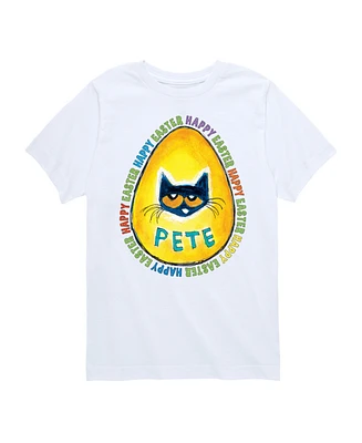 Hybrid Toddler and Big Boys Pete The Cat Easter Egg Graphic T-Shirt