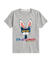 Pete The Cat Toddler and Big Boys Easter It's All Groovy Graphic T-Shirt