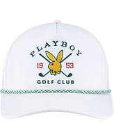 Lids Men's White Playboy Golf Club A-Frame Adjustable Hat
