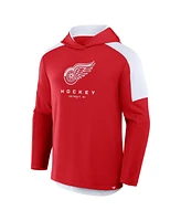 Fanatics Men's Red Detroit Wings Meta Game Transitional Pullover Hoodie