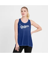 Nike Women's Royal Los Angeles Dodgers Crisscross Performance Tank Top
