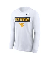 Nike Men's White West Virginia Mountaineers Two-Hit Classic Location Long Sleeve T-Shirt