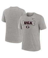 Nike Men's Heather Gray Georgia Bulldogs Campus Local Tri-Blend T-Shirt