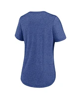 Nike Women's Heather Royal Toronto Blue Jays Knockout Team Stack Tri-Blend Scoop Neck T-Shirt