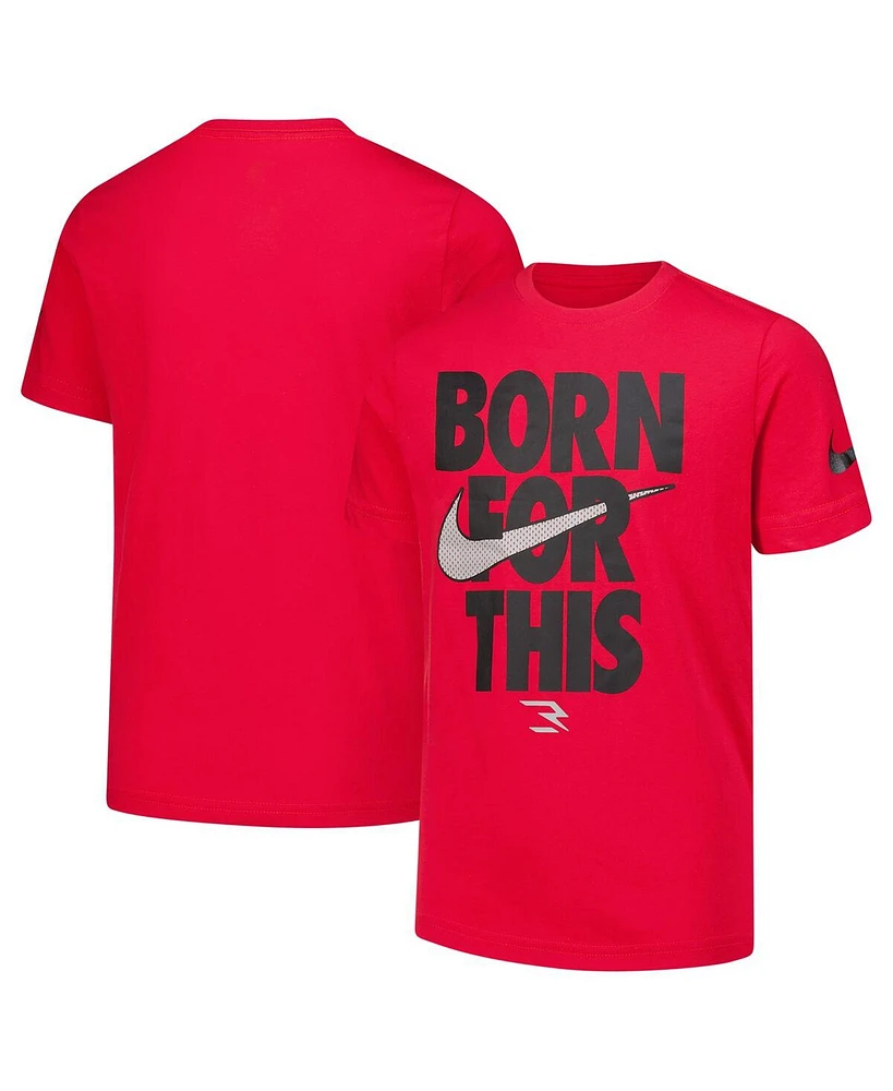 Nike 3BRAND by Russell Wilson Big Boys and Girls Red Born For This T-Shirt