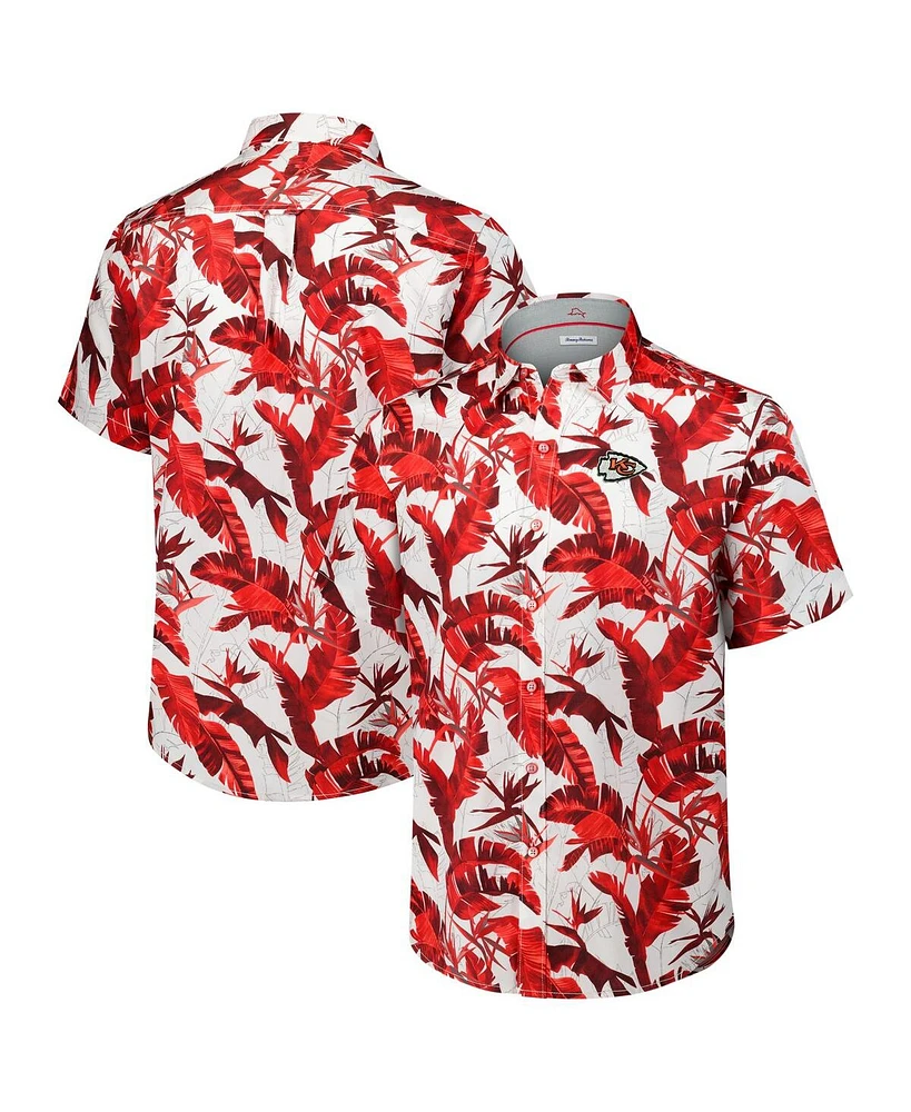Tommy Bahama Men's Red Kansas City Chiefs Sunnyvale Blooms Camp Button-Up Shirt
