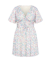 City Chic Plus Cara Print Dress