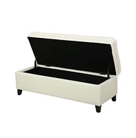 Pu Leather Storage Bench Classic Tufted Ottoman Multifunctional Bedroom and Living Room Bench-The Pop Home
