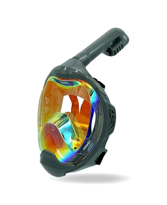 Moflow+ Gray Irridium Lxl - Enhanced Vision, Comfortable Fit, Adult Snorkeling