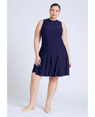 Eloquii Women's Sweater Tennis Dress