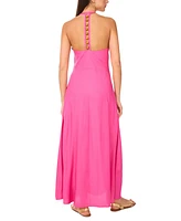 Vince Camuto Women's Sleeveless Halter Maxi Dress
