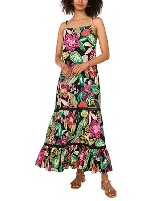 Vince Camuto Women's Printed Tiered Maxi Dress