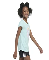adidas Big Girls Short Sleeve Cap T-Shirt