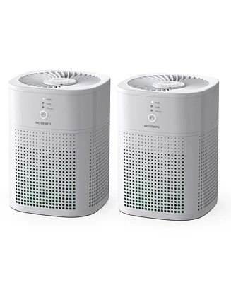Morento Small Air Purifier with Essential Oil Diffuser for Bedroom, Up to 108 Sqft 2 Pack