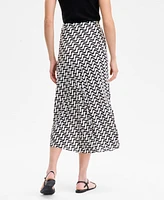 I.n.c. International Concepts Women's Printed Pull-On Midi Skirt, Exclusively at Macy's