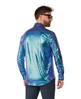 OppoSuits Men's Shiny Golden Theme Party Shirts For Men