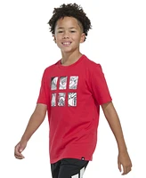 adidas Big Boys Short Sleeve Baseball Card T-Shirt